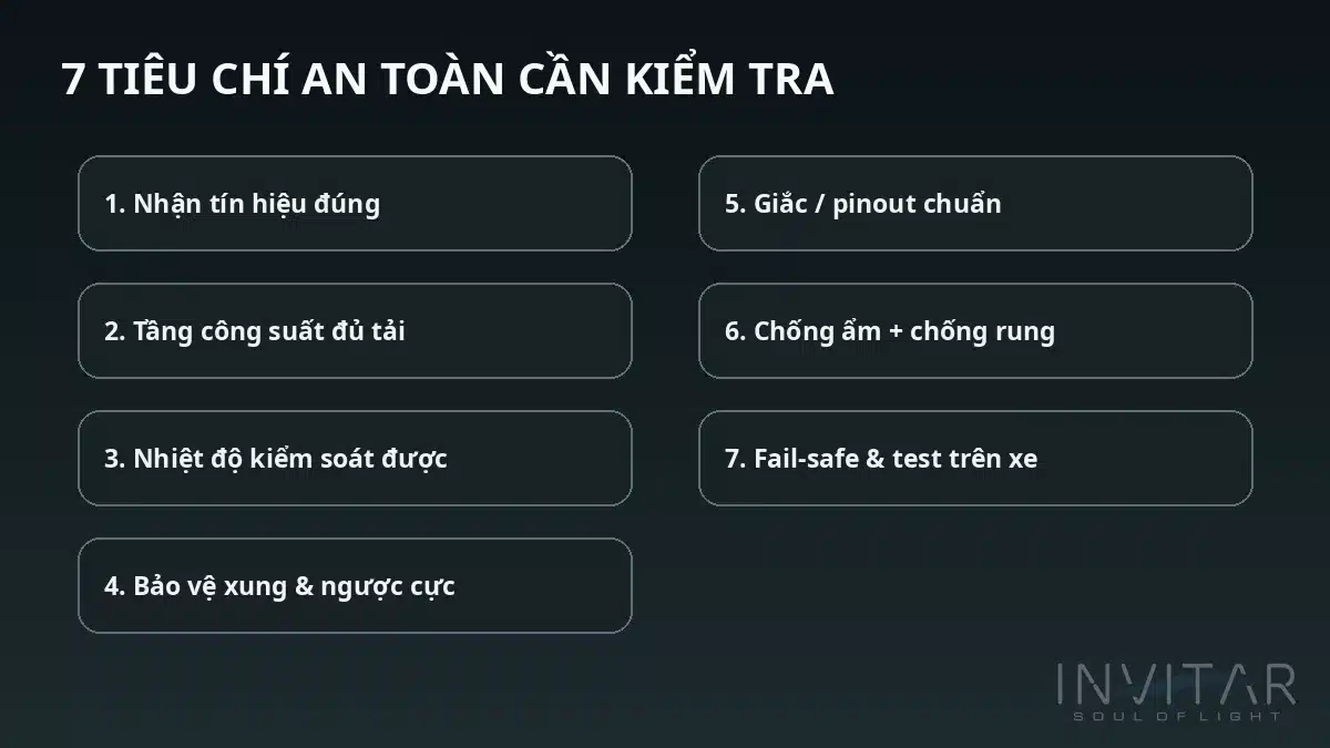 7 tiêu chí an toàn khi lắp mạch mở rộng xi nhan Limo Green