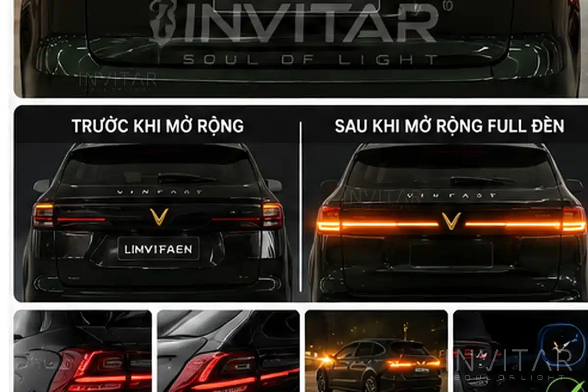 Trước và sau khi mở rộng xi nhan Limo Green