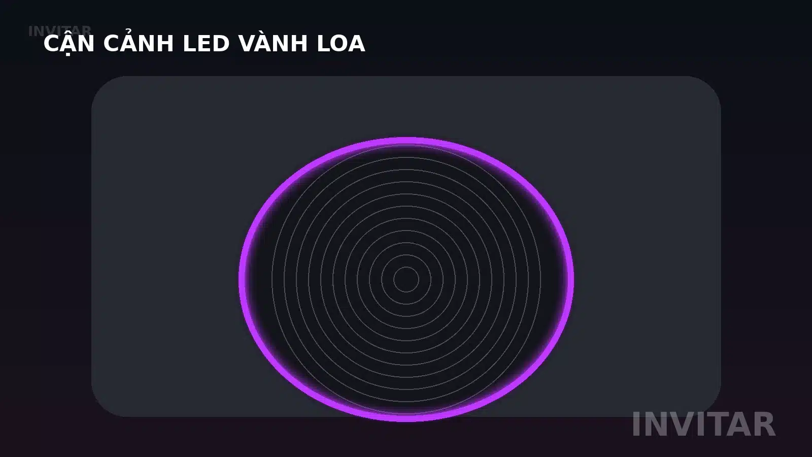 Cận cảnh minh họa LED vành loa ô tô