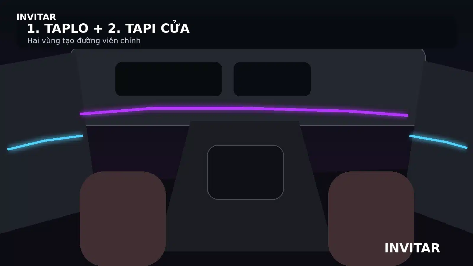 LED viền taplo và tapi cửa trong cabin ô tô