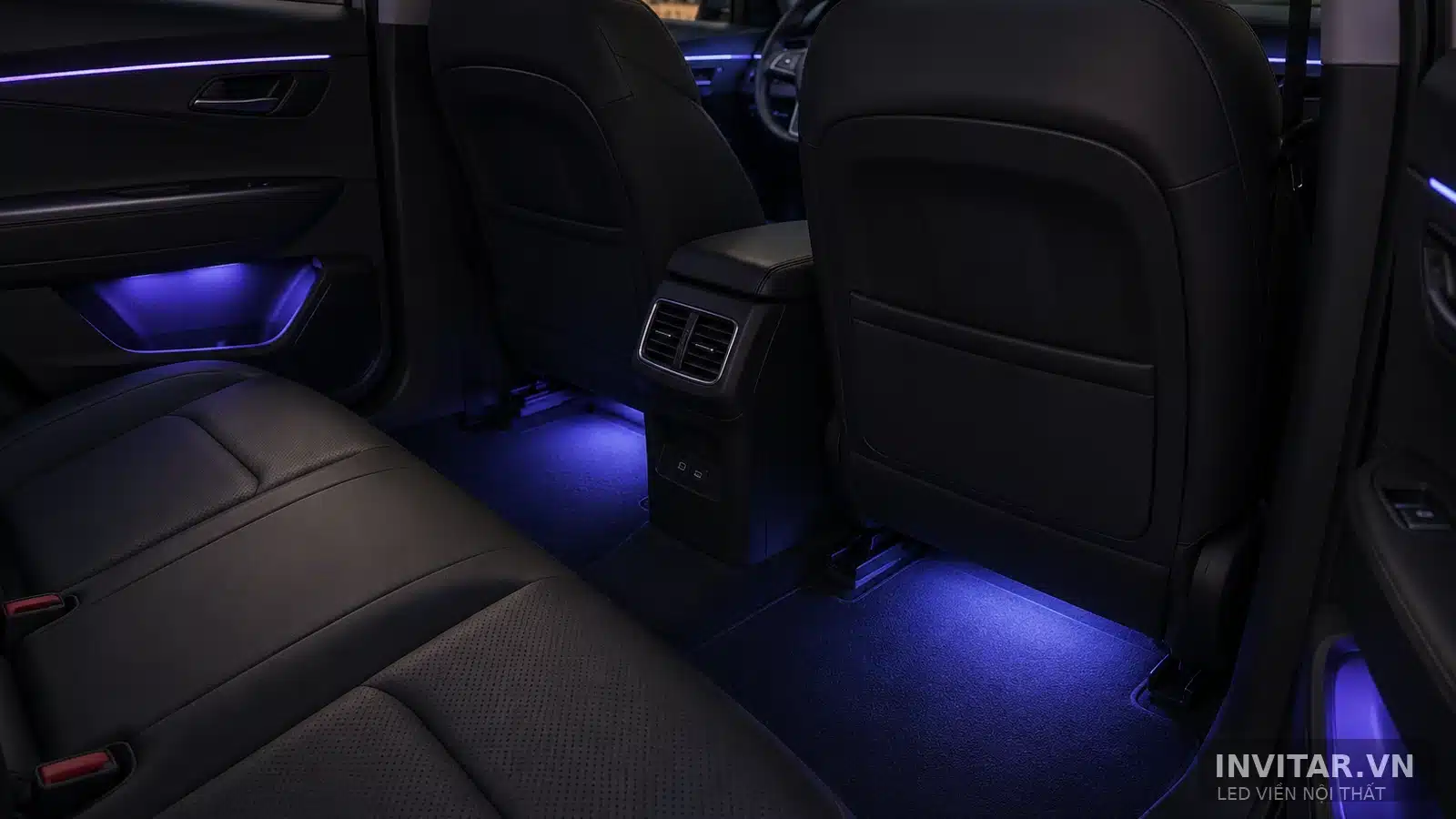 Tái dựng hàng ghế và vùng chân với ánh sáng nền LED nội thất