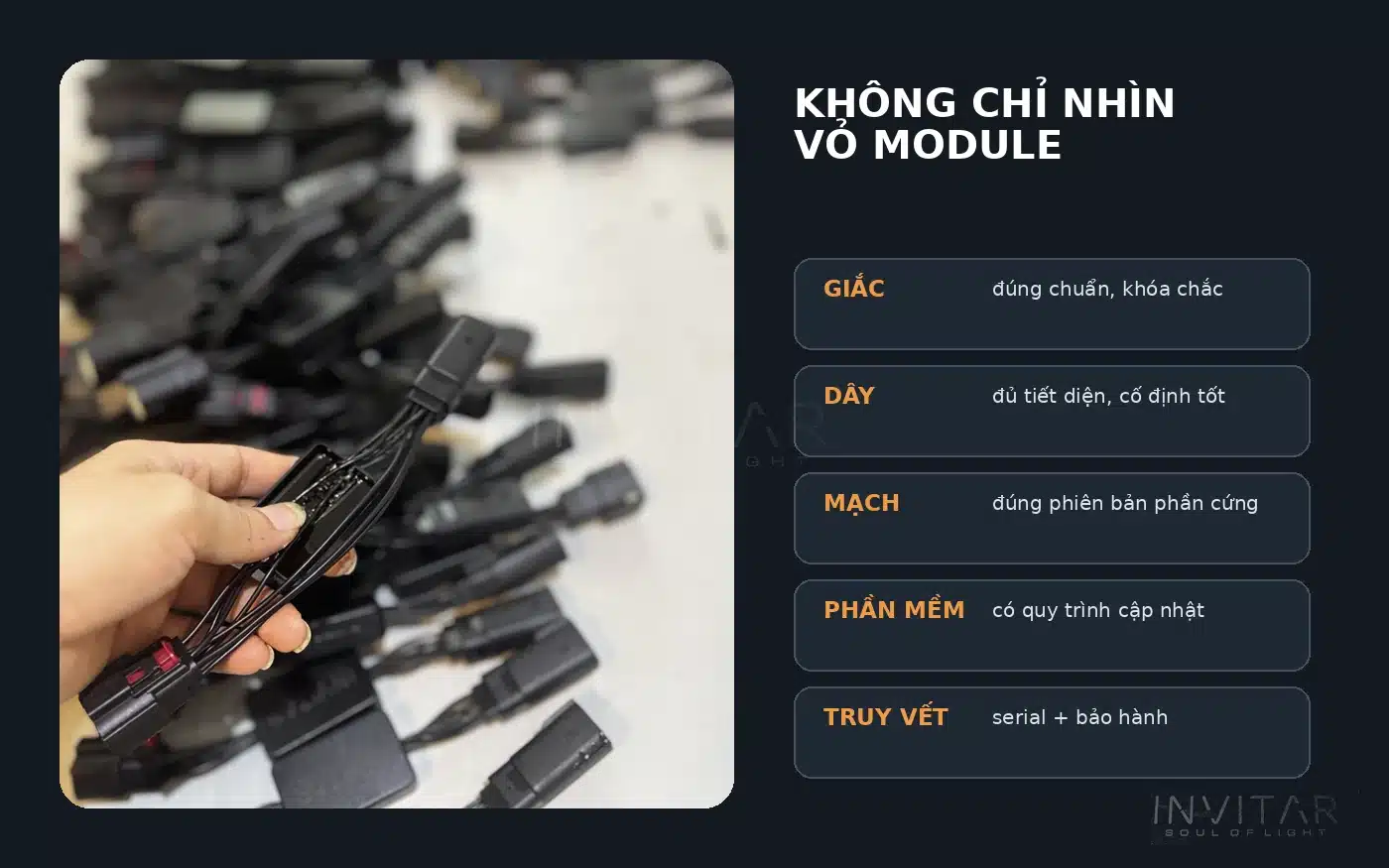 module INVITAR thực tế và các tiêu chí chọn mạch xi nhan VF MPV 7
