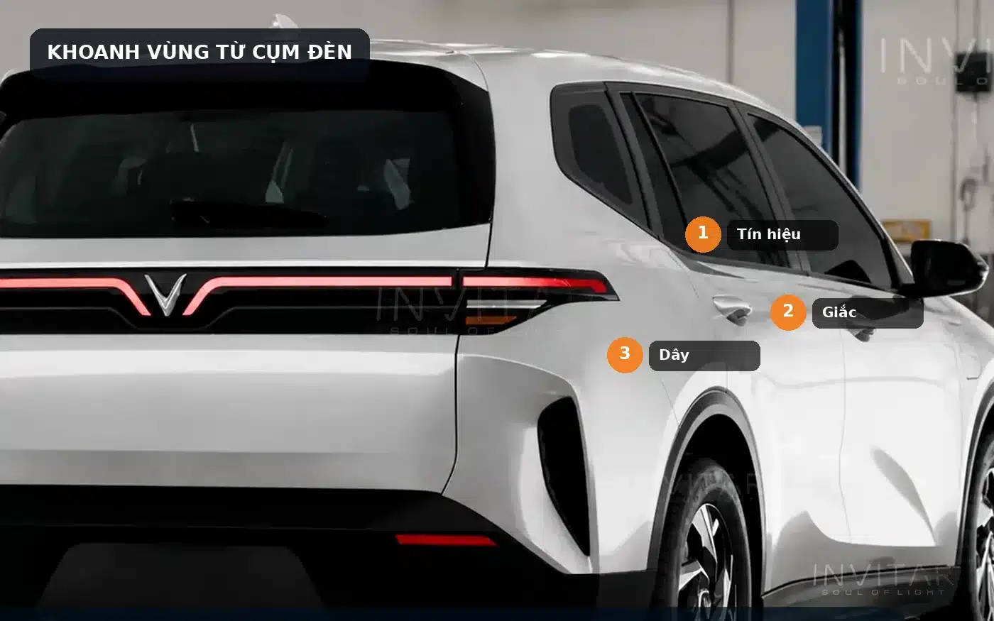 khoanh vùng lỗi xi nhan VF MPV 7 tại cụm đèn sau